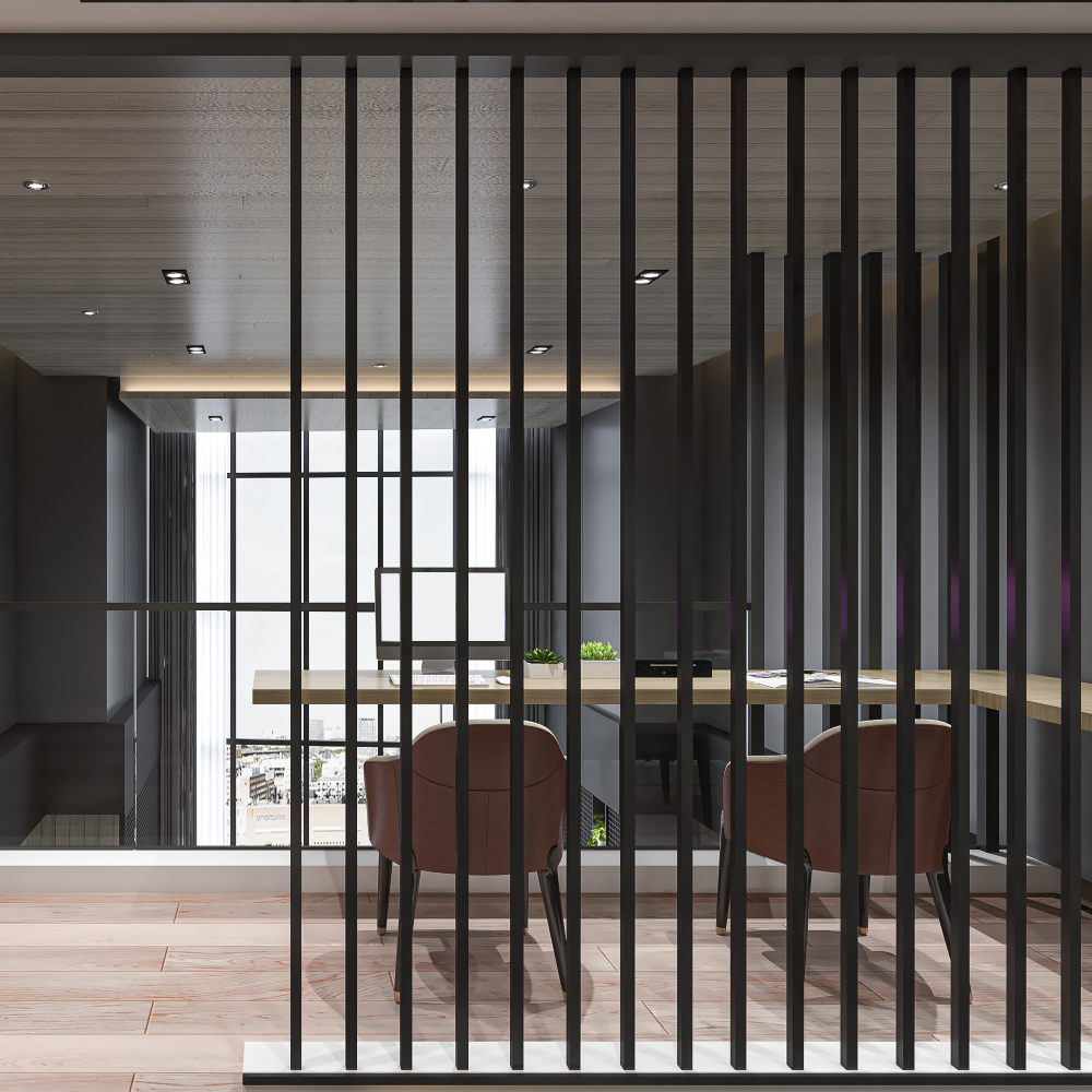 Transform your business office in Delhi with a stylish PVD-coated partition.